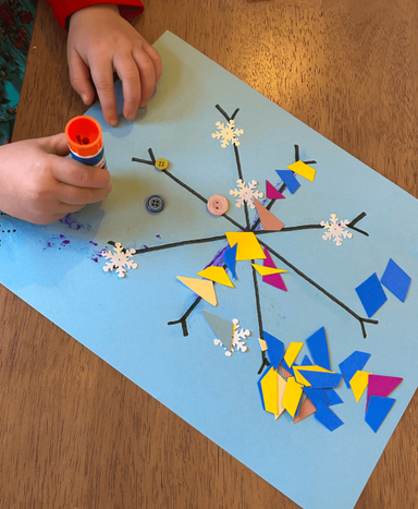 Children doing crafts at Wild Sprouts
